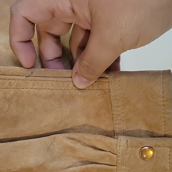 Beautiful suede button shirt sz Large - Picture 6 of 12